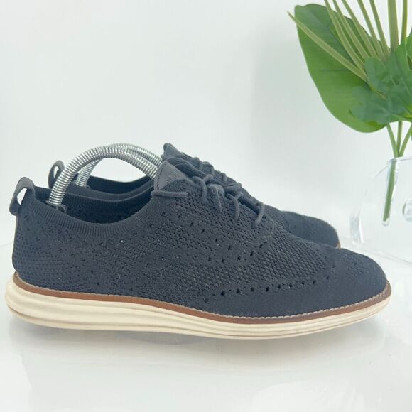 Cole Haan Mens OriginalGrand Knit Oxford Sneaker Size 8 M Black Stitchlite Shoe - Picture 2 of 13